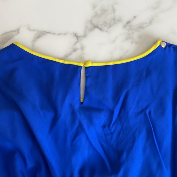 Neiman Marcus Silk Colorblock Pajama Top, Size M - Picture 4 of 4